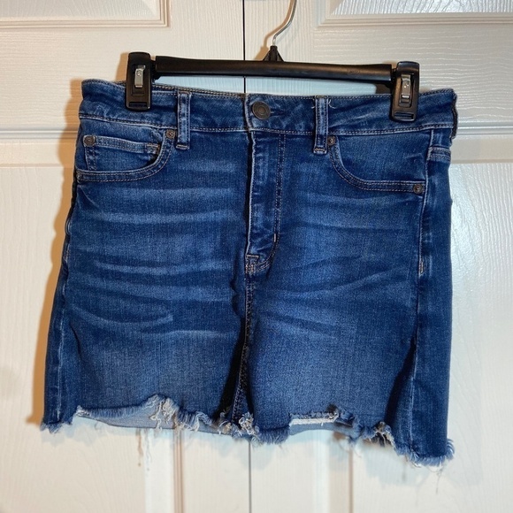 American Eagle Women's‎ Next Level Stretch Denim Skirt|Hi-Rise Mini|Size 8 - Picture 1 of 9